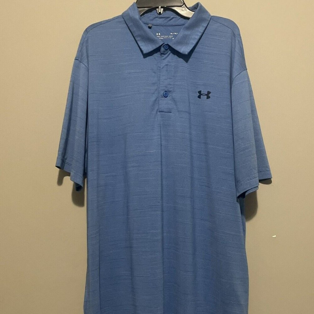 Under Armour Shirt Men's XL Blue Short Sleeve Polo